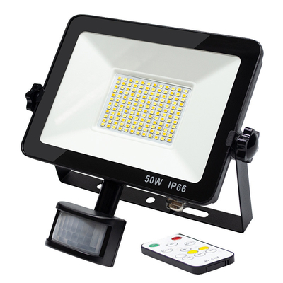 Super Bright Flood Light 50 Watts LED Motion Sensor Outdoor IP66 4250lm Remote Controlled
